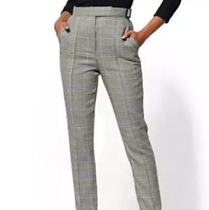 New York and Co. Glen Plaid Belted Pant,  sz 4